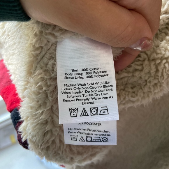 Eddie Bauer Buffalo plaid shacket with Sherpa lining - Picture 3 of 5